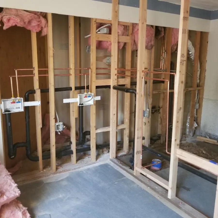 Copper pipe rough-in and plumbing installation in Paducah